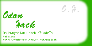 odon hack business card